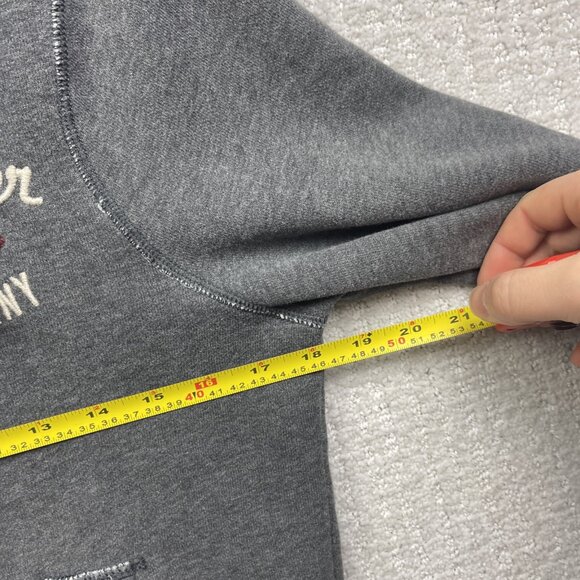 Y2K Hollister Women’s Button Down Oversized Hoodie Size S Grey Fleece Retro Logo - Picture 6 of 11